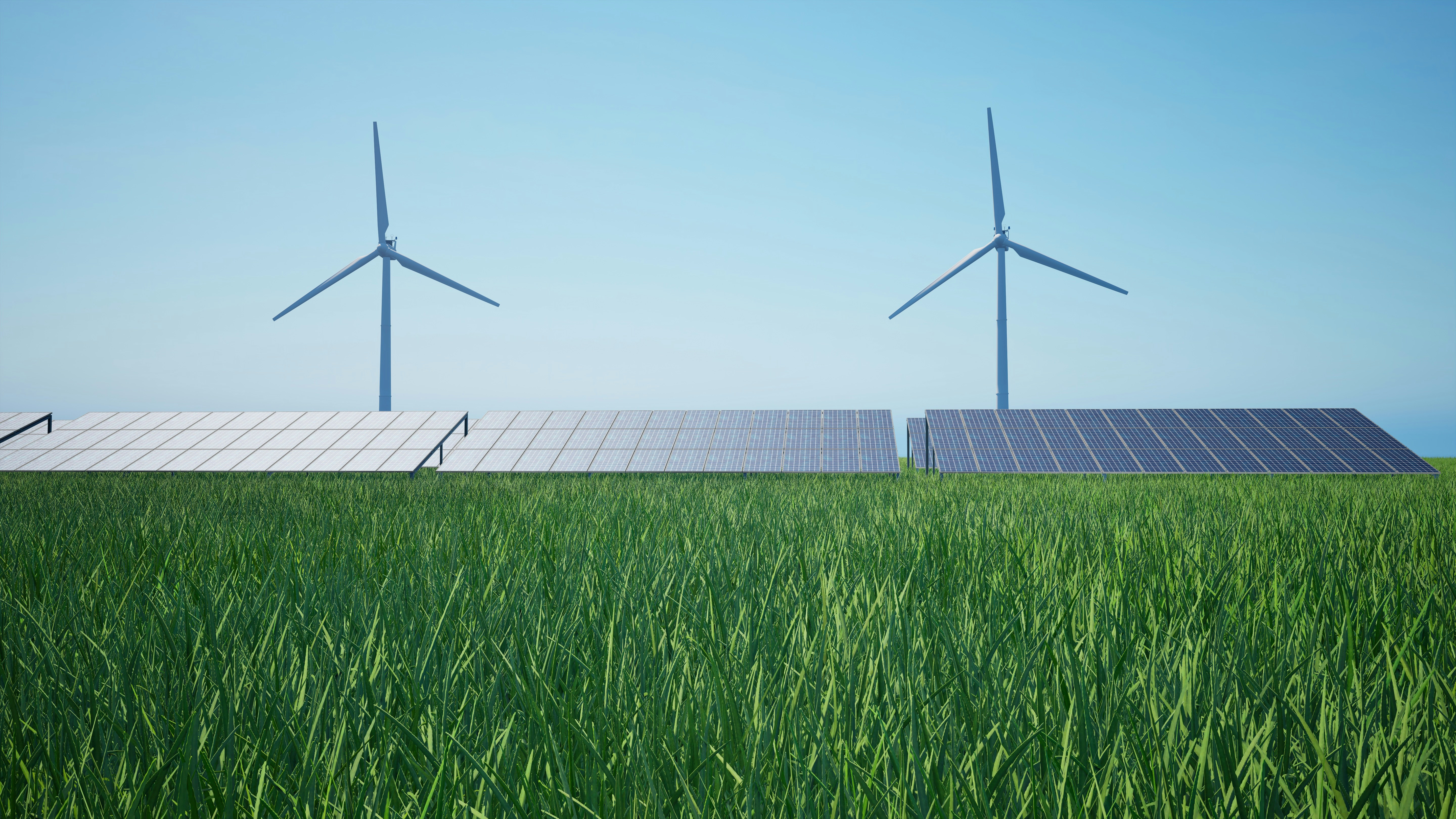 Wind turbine and solar energy partnership